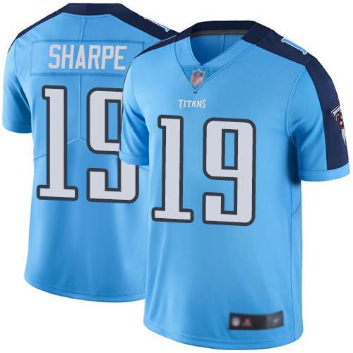 Tennessee Titans Limited Light Blue Men Tajae Sharpe Jersey NFL Football #19 Rush Vapor Untouchable